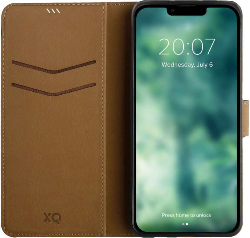 XQISIT Wallet Case Apple iPhone 15 Book Case Zwart