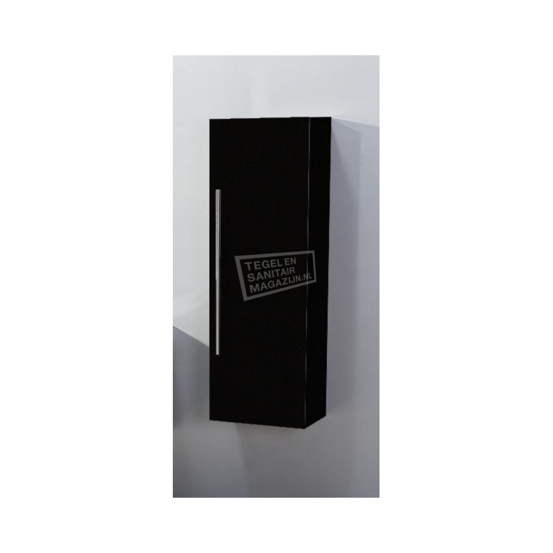 Sanilux Basic 120 cm Kolomkast Zwart Wenge met 1 deur Softclose
