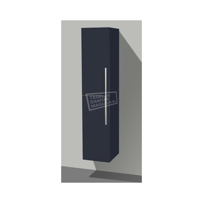 Sanilux Basic 160 cm Kolomkast Hoogglans Antraciet met 2 deuren Softclose
