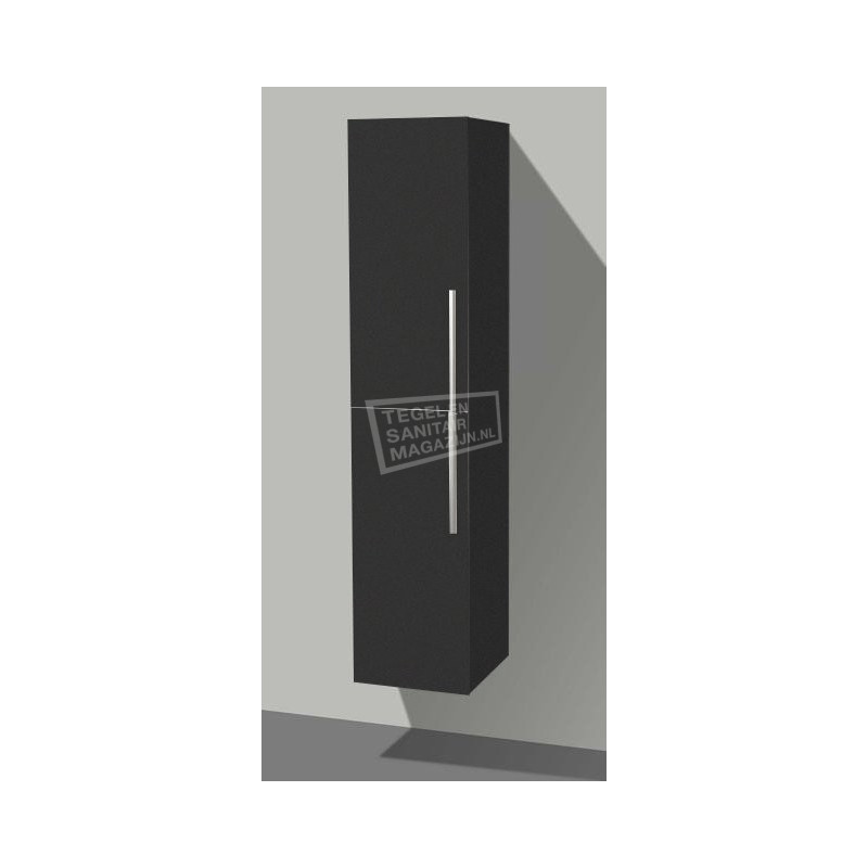 Sanilux Basic 160 cm Kolomkast Zwart Wenge met 2 deuren Softclose