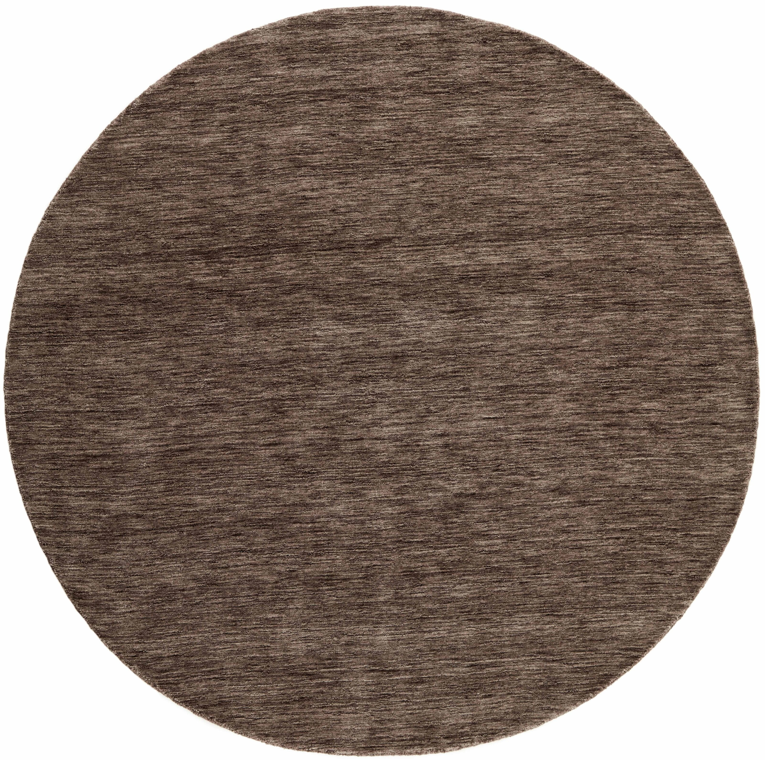 MOMO Rugs - Panorama Uni Rond Dark Brown - 200 rond Vloerkleed