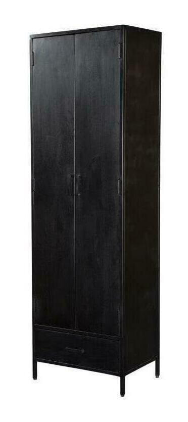 Livingfurn Opbergkast 'Kala' Mangohout 200 x 65cm, kleur Zwart