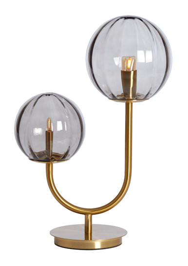 Light & Living Tafellamp 'Magdala' 2-lamps, kleur Lichtgrijs