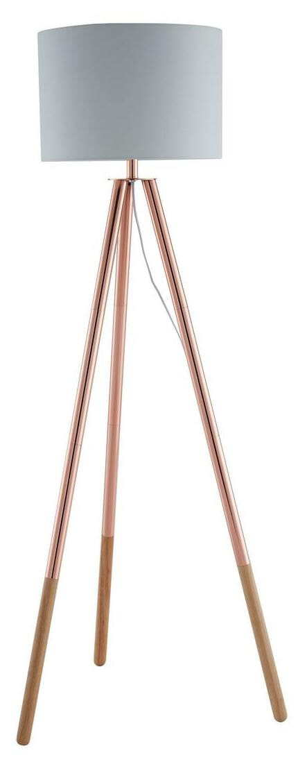 Artistiq Vloerlamp 'Renee' 154cm, kleur Wit/Koper