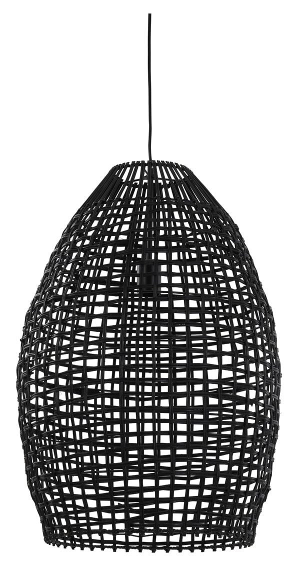 Light & Living Hanglamp 'Olaki' 46cm, Rotan, kleur Zwart