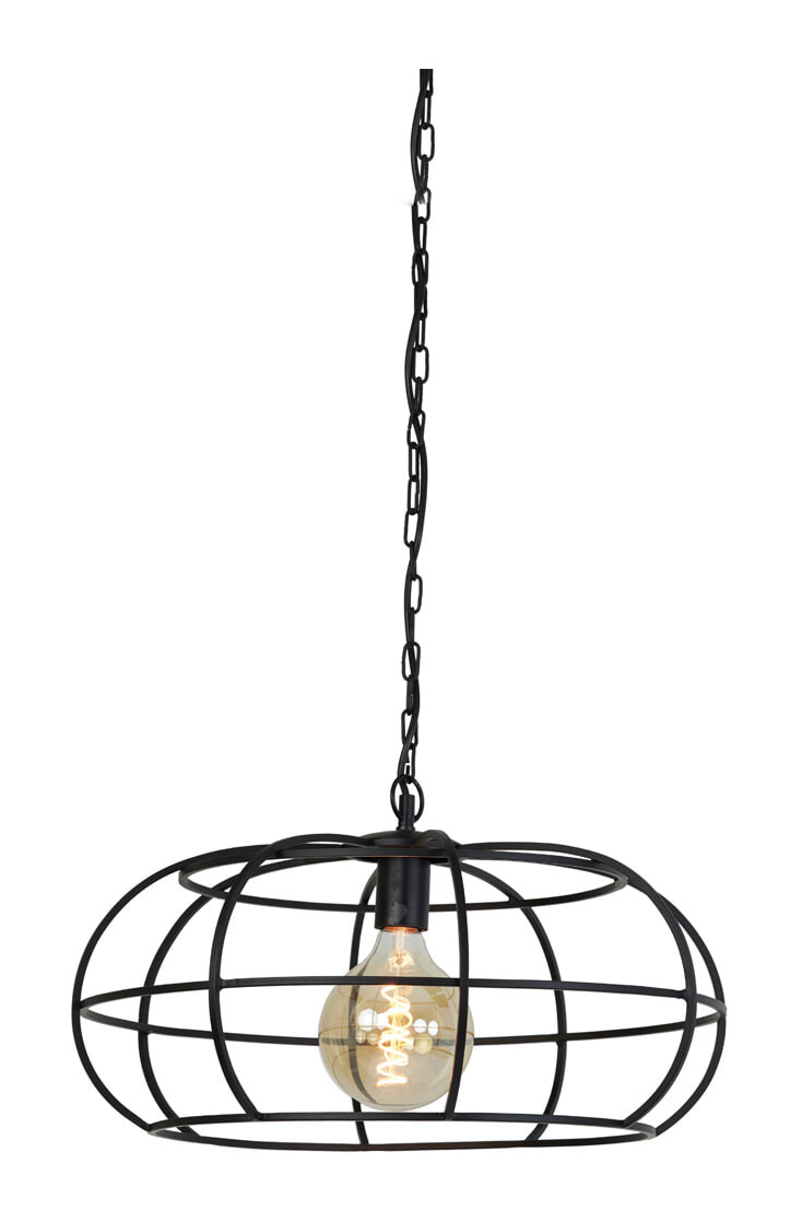 Light & Living Hanglamp 'Imelda' Ø53cm, mat zwart