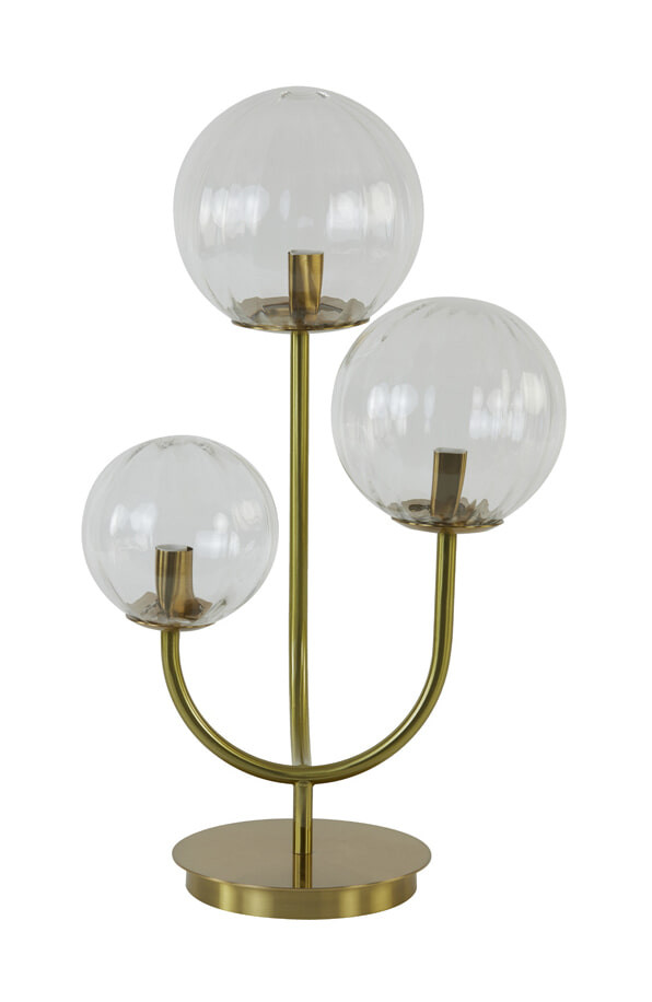 Light & Living Tafellamp 'Magdala' 3-Lamps, kleur Transparant