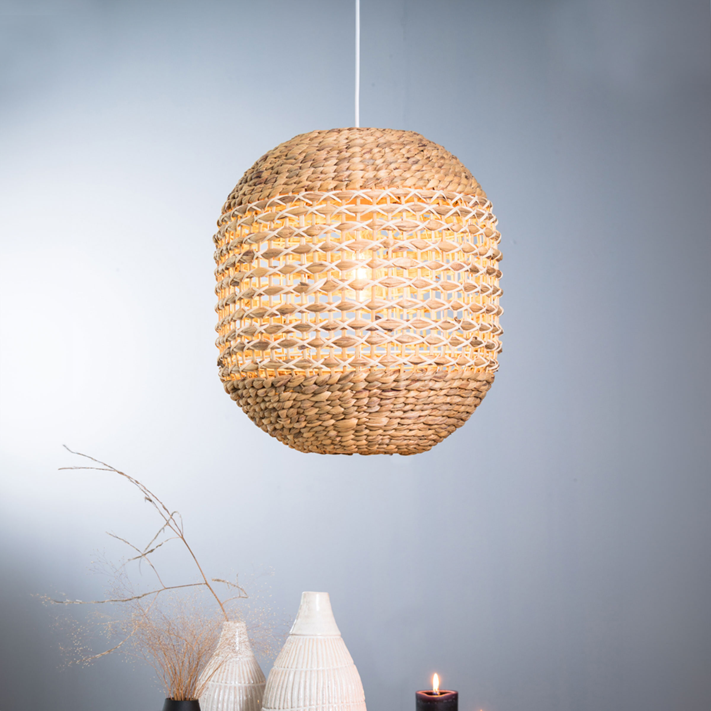 Light & Living Hanglamp 'Tripoli' 42cm, kleur Naturel