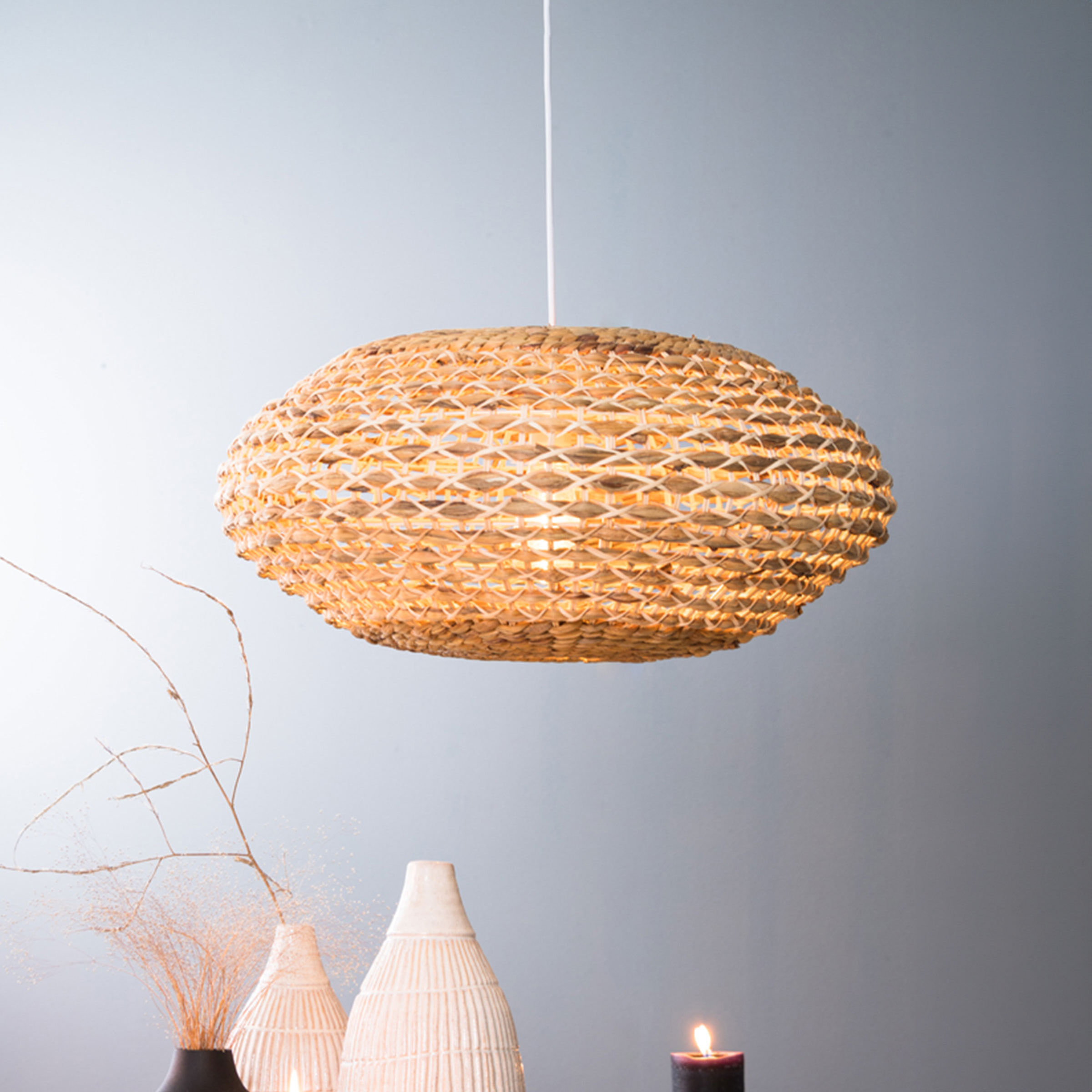 Light & Living Hanglamp 'Tripoli' 60cm, kleur Naturel