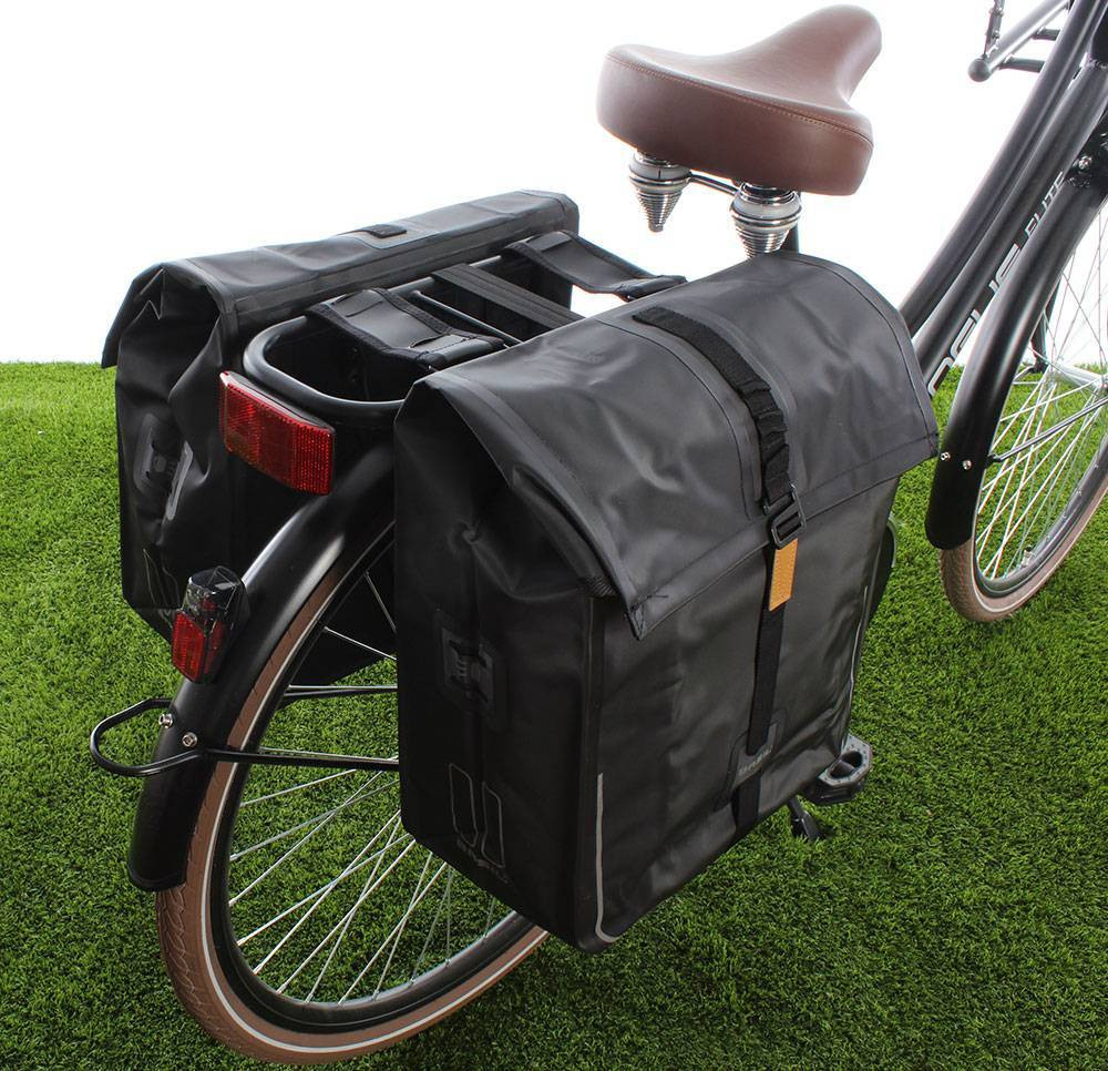 Dubbele fietstas Urban Dry Double bag 50L Solid black