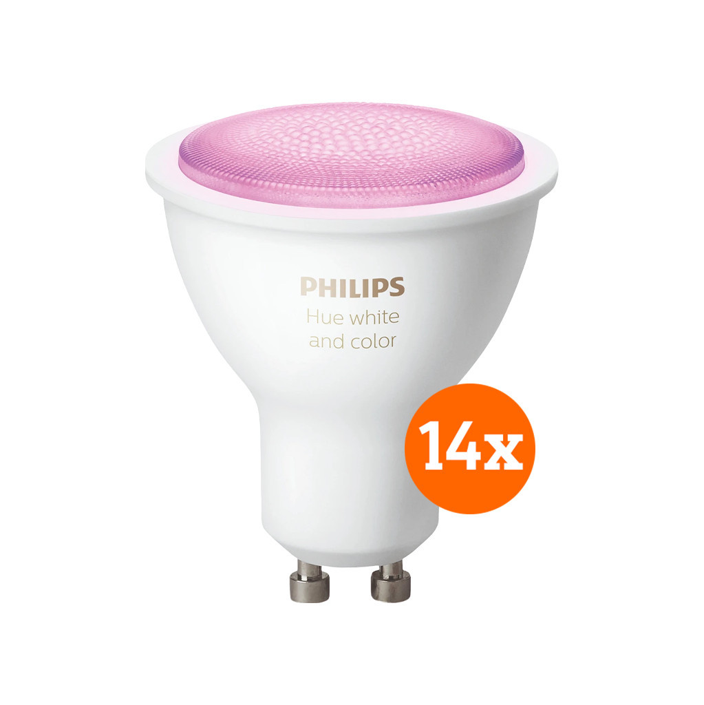 Philips Hue White and Color GU10 14-pack