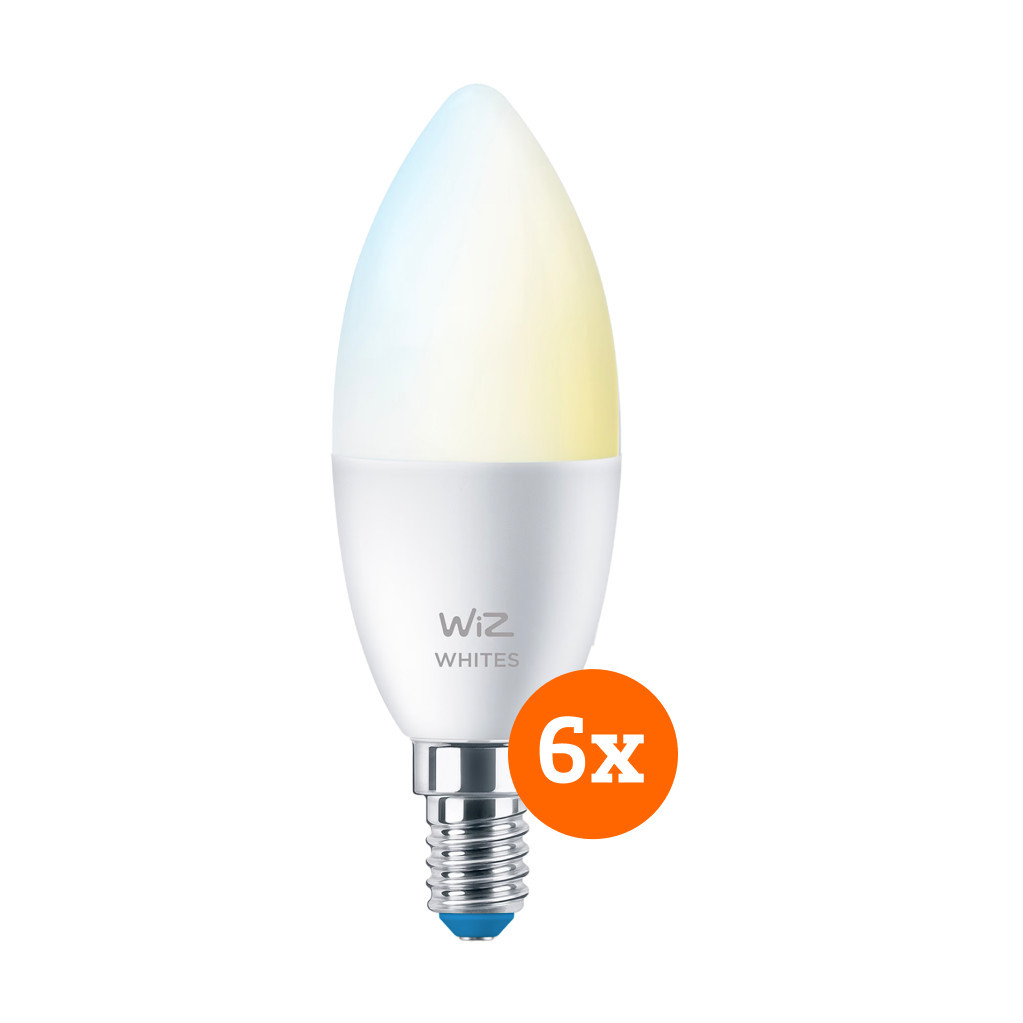 WiZ Smart Kaarslamp 6-pack - Warm tot Koelwit Licht - E14