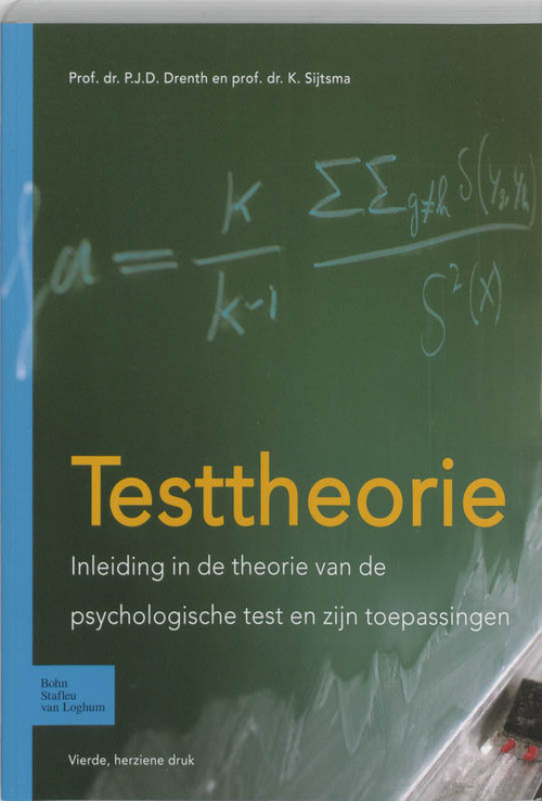 Testtheorie -  K. Sijtsma, P.J.D. Drenth (ISBN: 9789031347476)