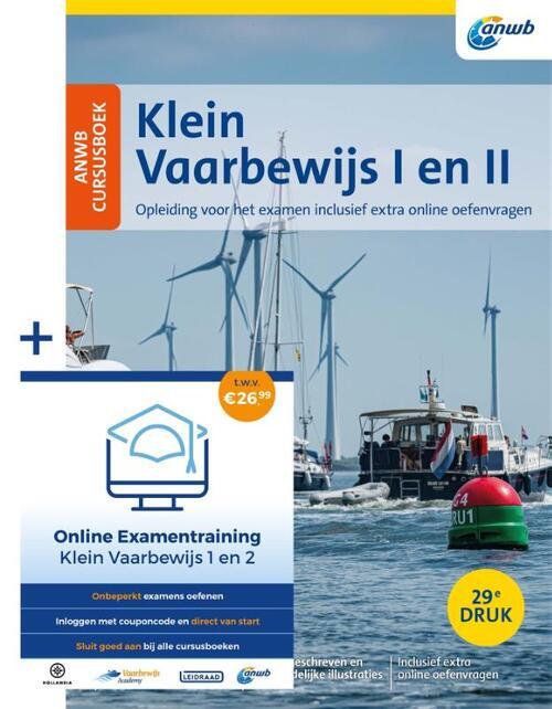 Cursusboek Klein Vaarbewijs I en II + Online Examentraining -  Eelco Piena (ISBN: 9789064107788)