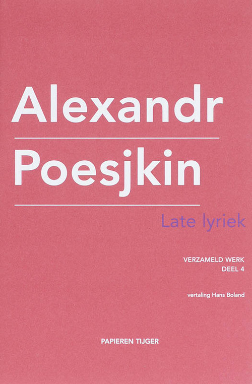 Late lyriek 1826-1836 -  Alexandr Poesjkin (ISBN: 9789067282031)