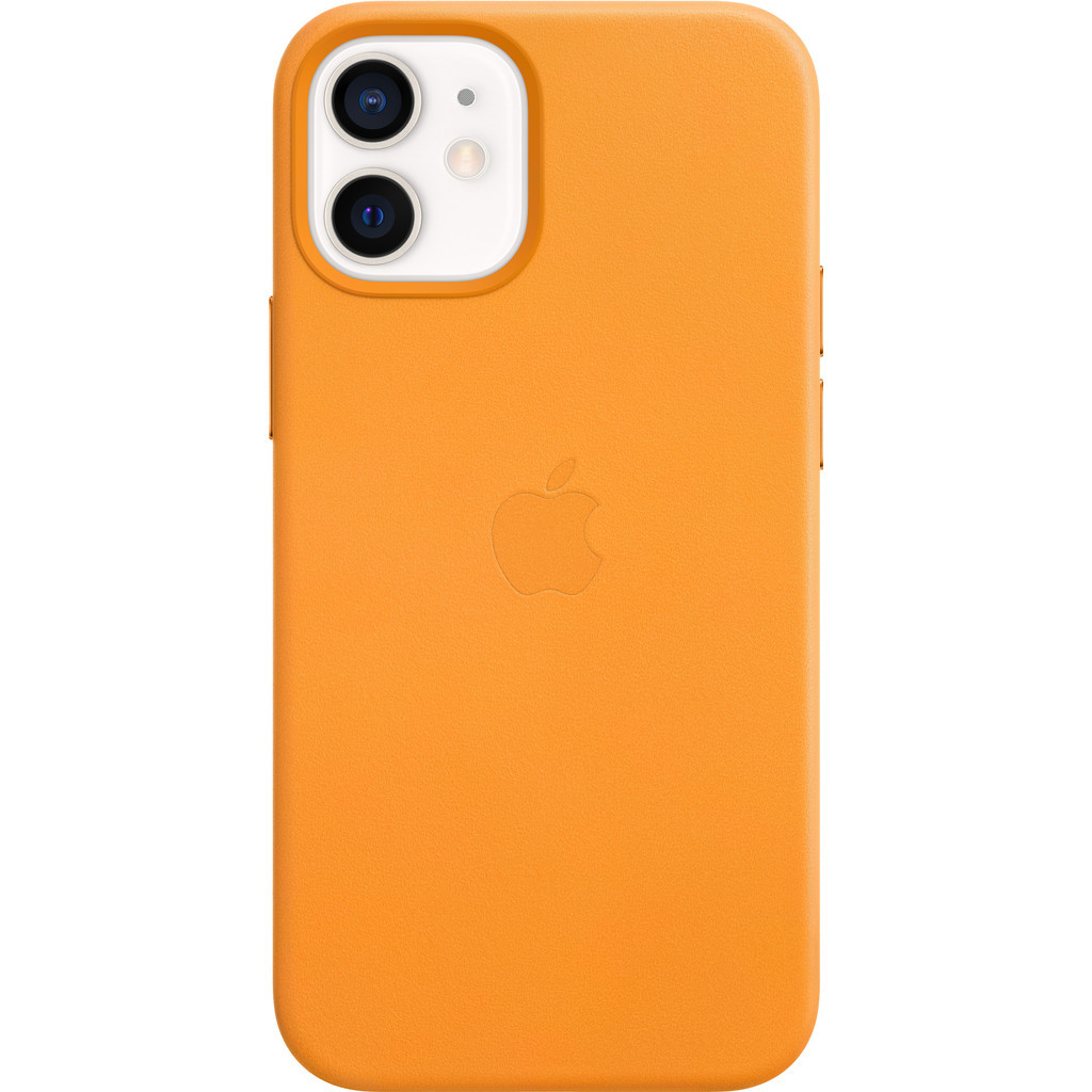 Apple iPhone 12 mini Back Cover met MagSafe Leer California Poppy
