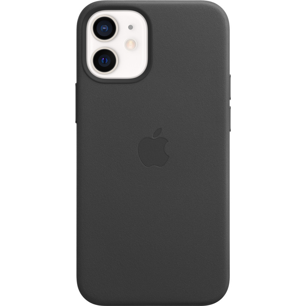 Apple iPhone 12 mini Back Cover met MagSafe Leer Zwart