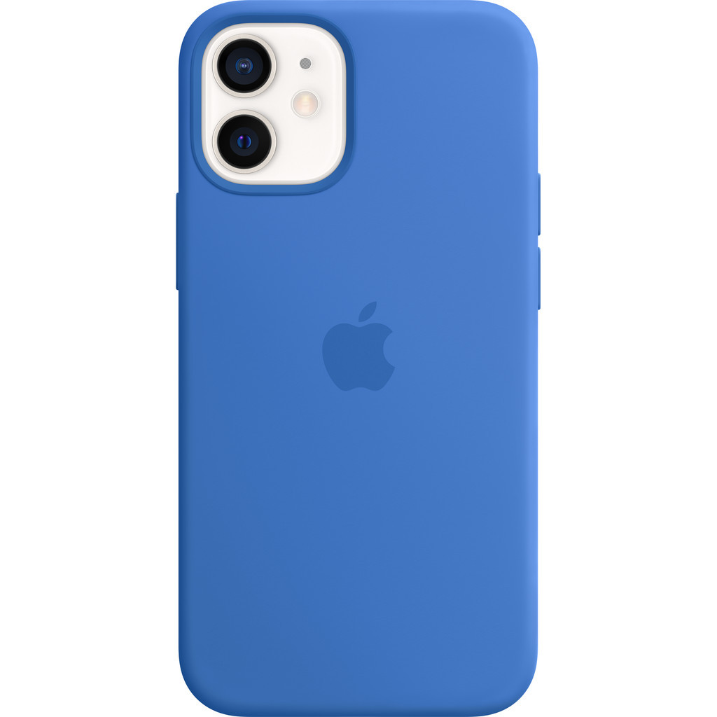 Apple iPhone 12 mini Silicone Back Cover met MagSafe Capri Blauw
