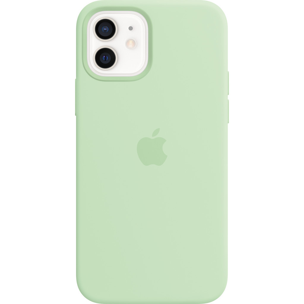 Apple iPhone 12 / 12 Pro Silicone Back Cover met MagSafe Pistachegroen