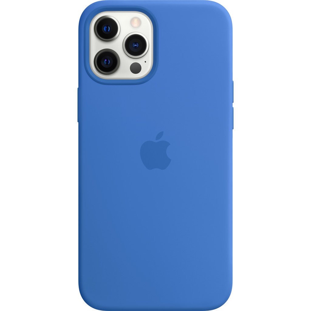 Apple iPhone 12 Pro Max Silicone Back Cover met MagSafe Capri Blauw
