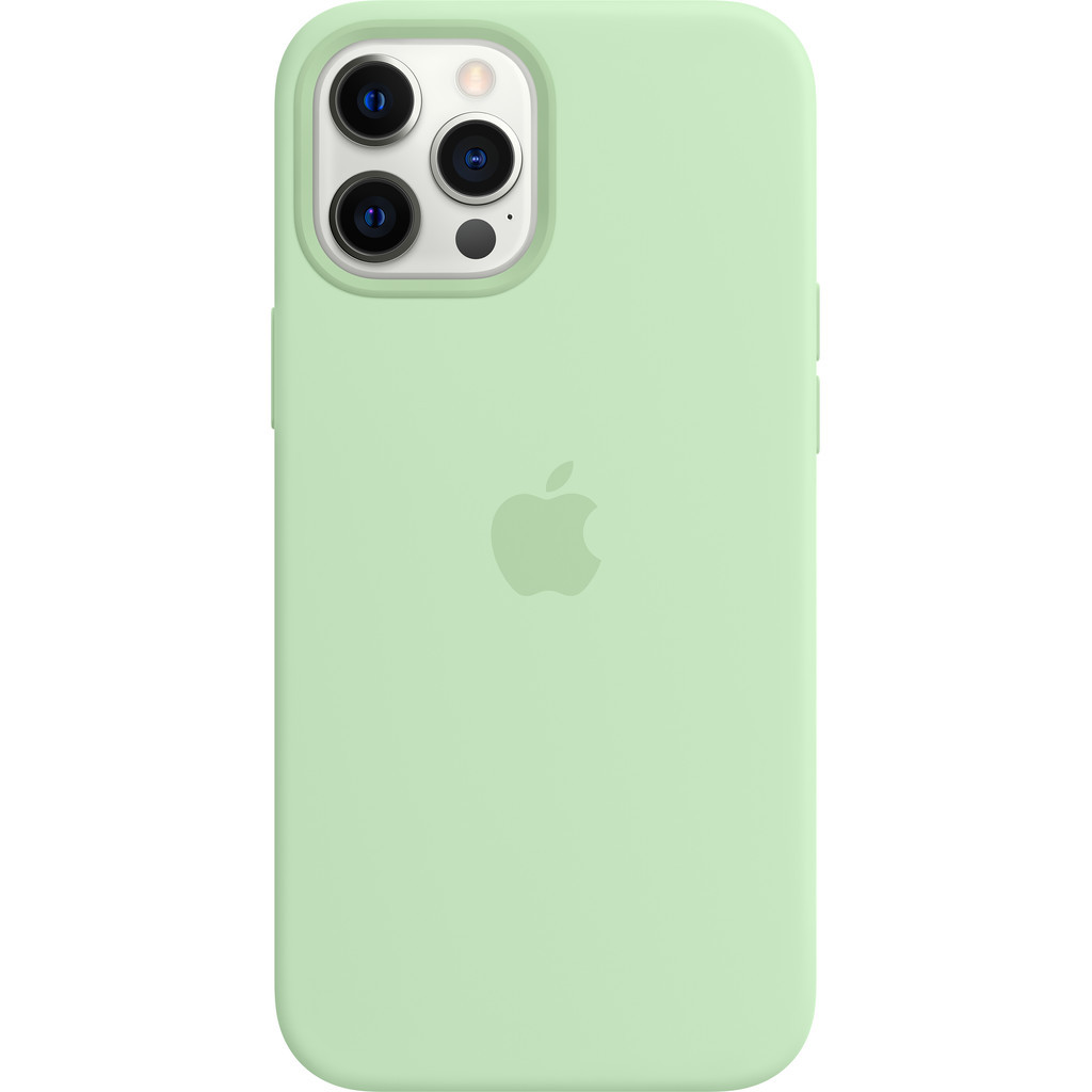 Apple iPhone 12 Pro Max Silicone Back Cover met MagSafe Pistachegroen