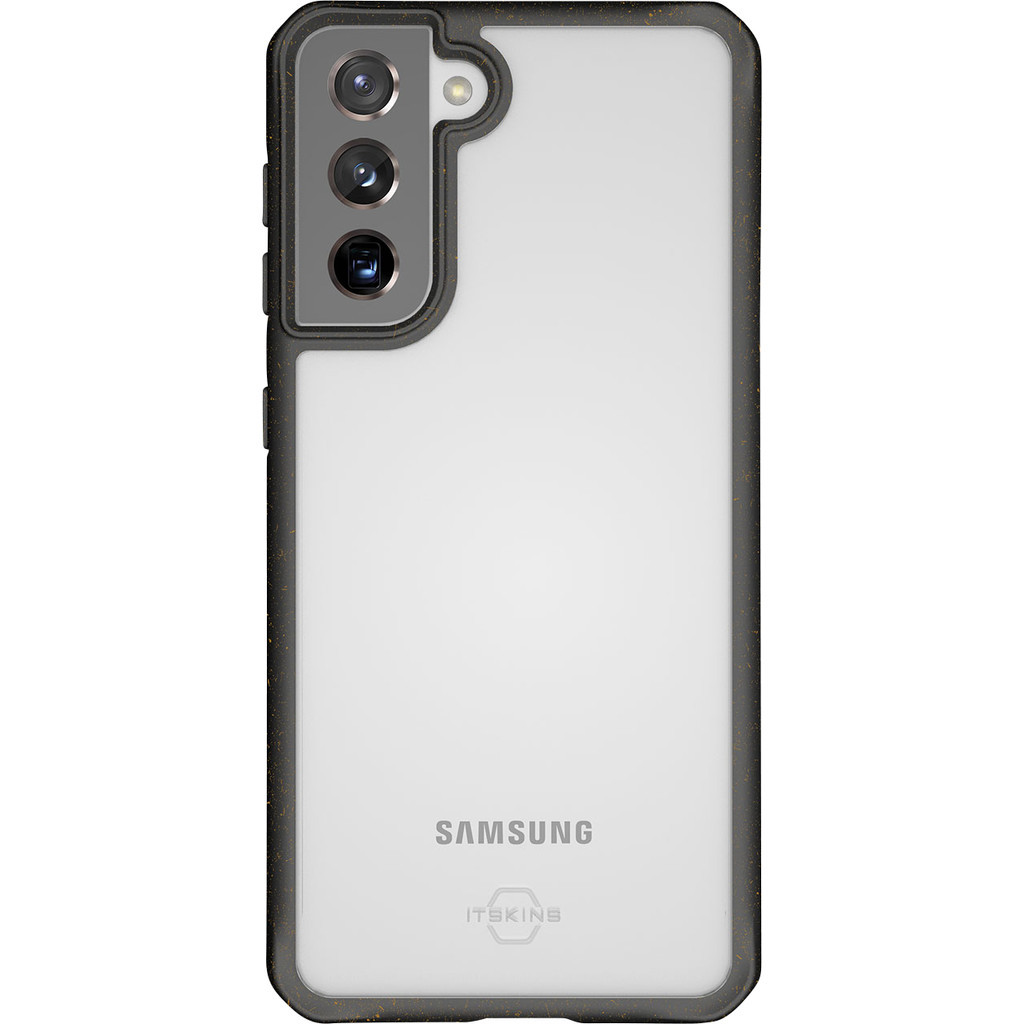 ITSkins FeroniaBio Pure Samsung Galaxy S21 Back Cover Transparant / Zwart