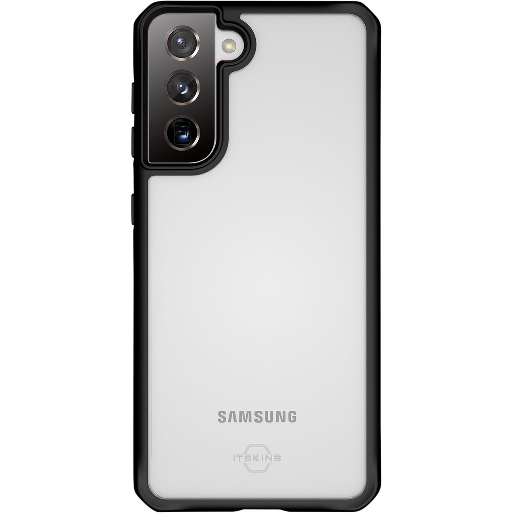 ITSkins Hybrid Samsung Galaxy S21 Back Cover Transparant / Zwart