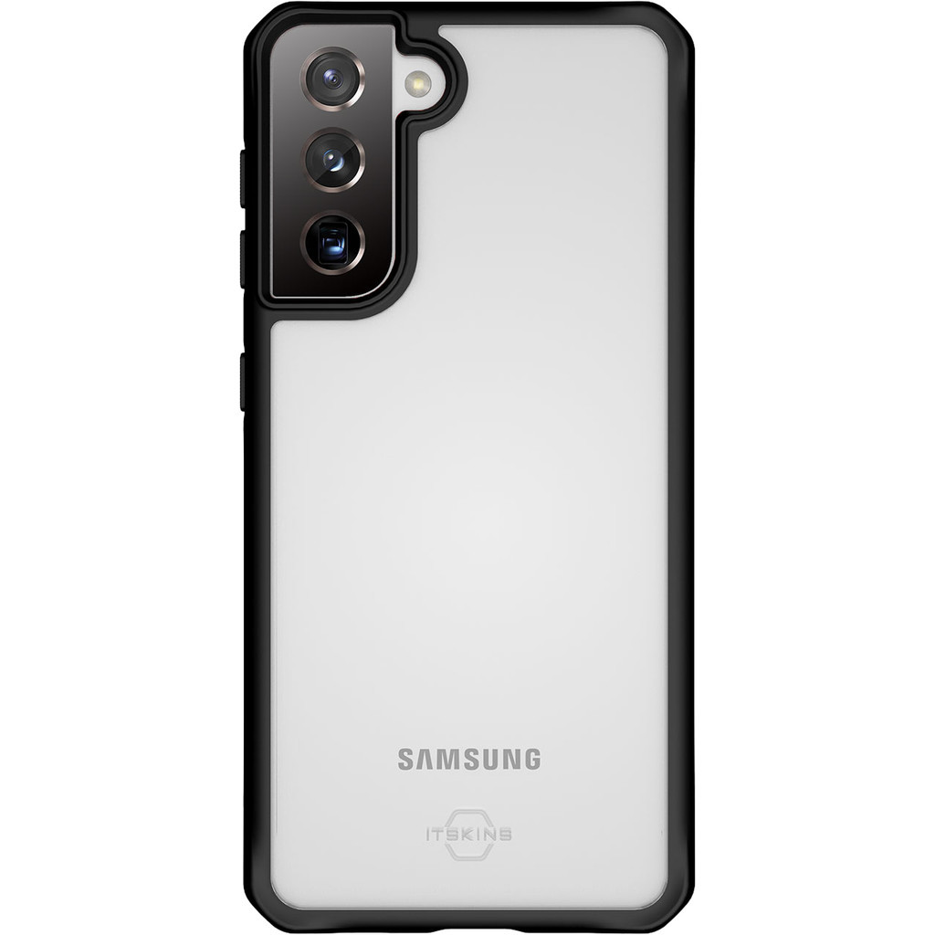 ITSkins Hybrid Samsung Galaxy S21 Plus Back Cover Transparant / Zwart
