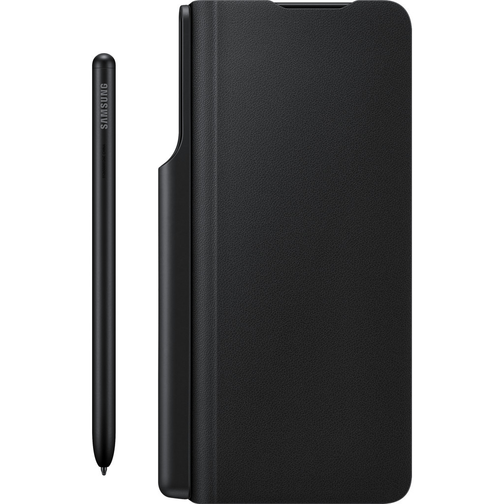 Samsung Galaxy Z Fold 3 Note Pack Book Case Zwart met S Pen