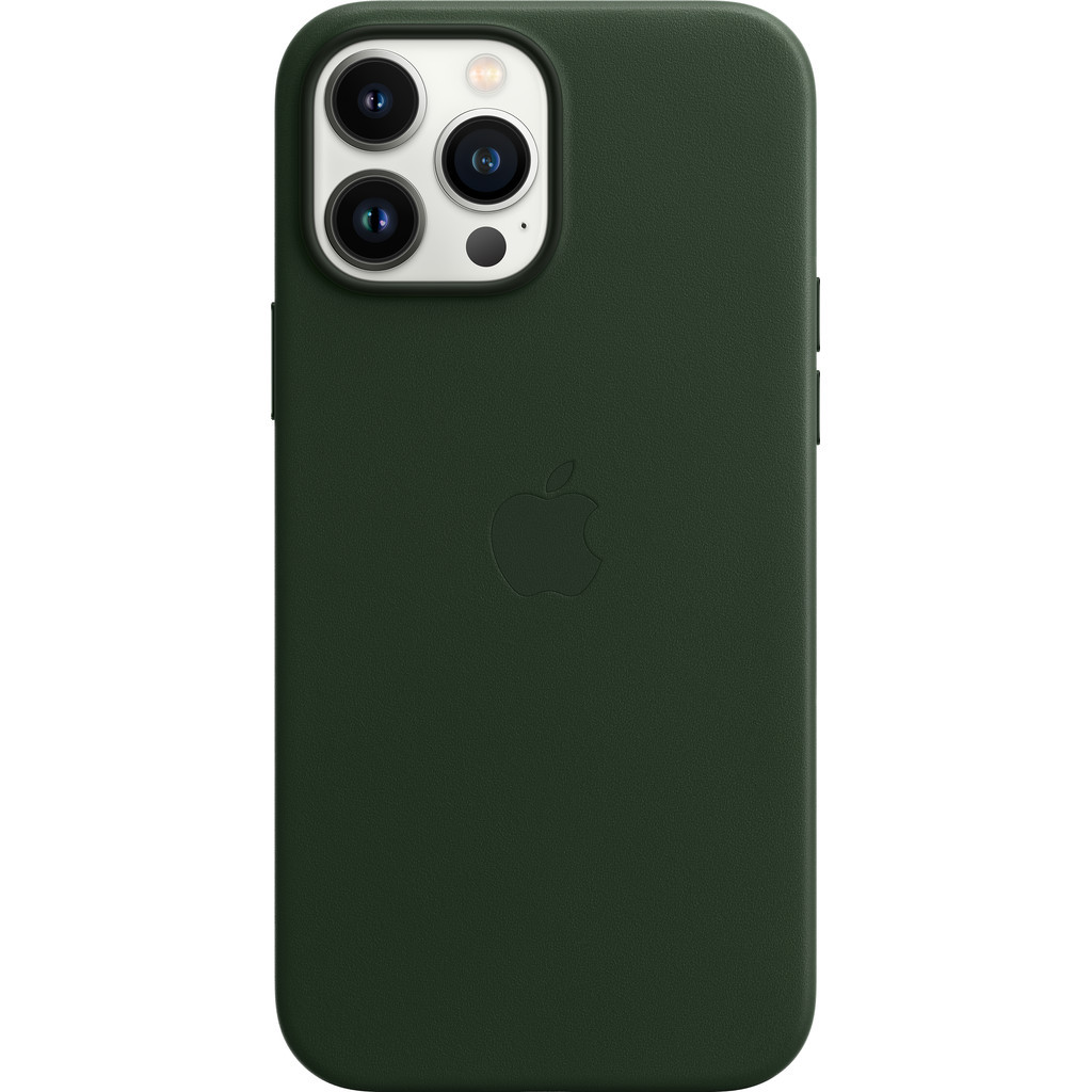 Apple iPhone 13 Pro Max Back Cover met MagSafe Leer Sequoia-groen