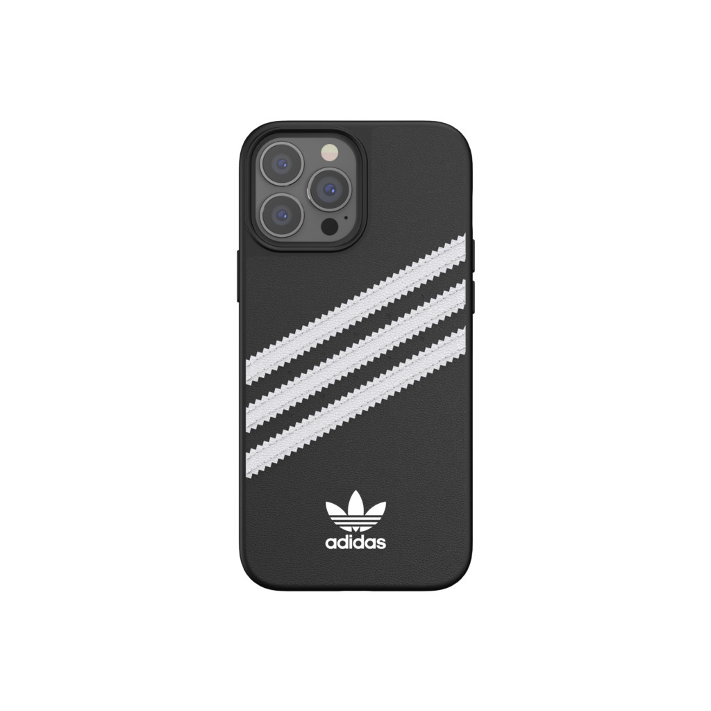 Adidas Apple iPhone 13 Pro Max Back Cover Leer Wit/Zwart