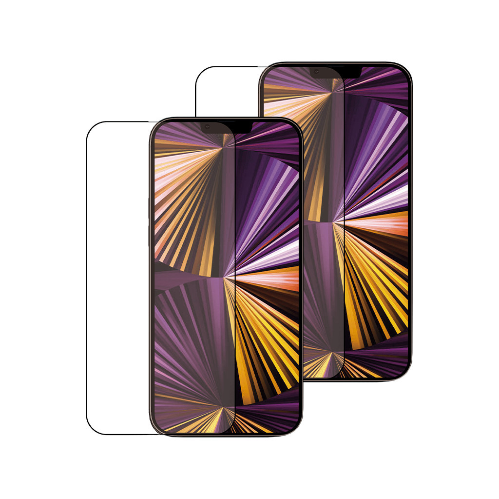 Azuri Tempered Glass Apple iPhone 13 mini Screenprotector Zwart Duo Pack