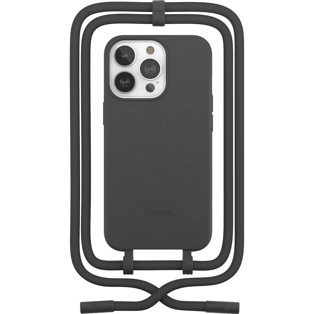 Change Case Apple iPhone 13 Pro Back Cover met Koord Zwart