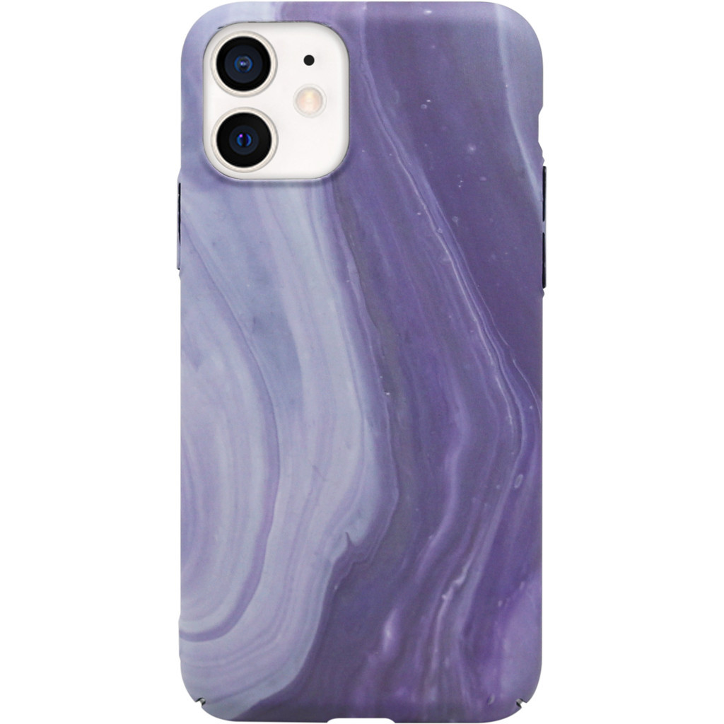 BlueBuilt Purple Marble Hard Case Apple iPhone 11 Back cover
