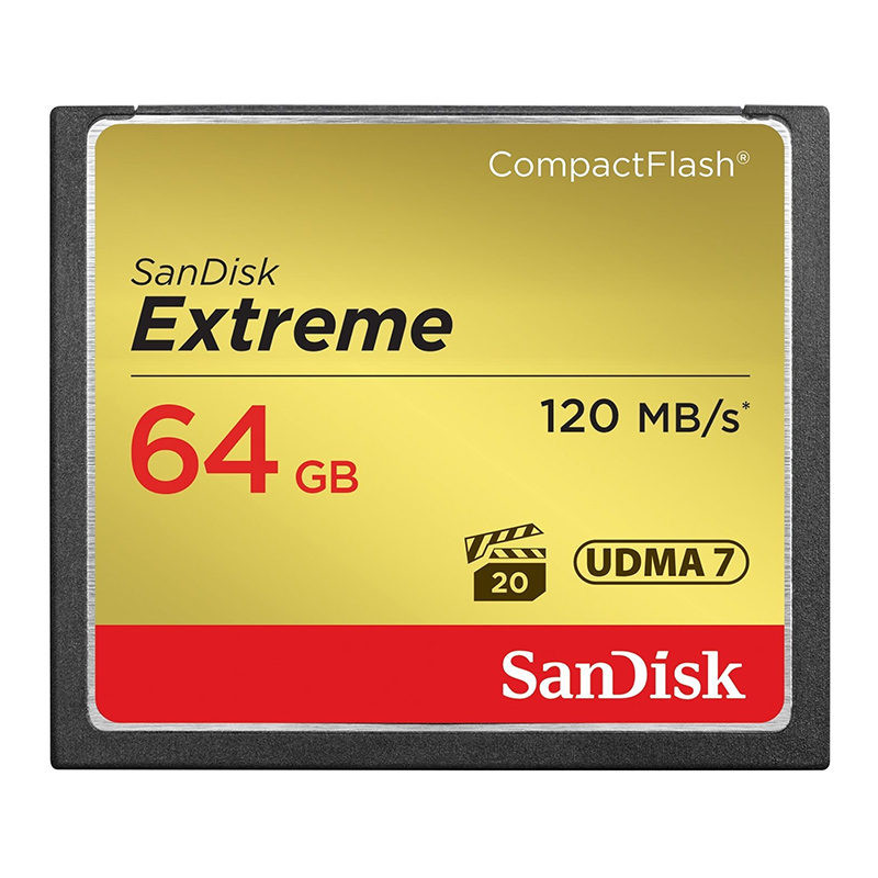 SanDisk 64GB Compact Flash Extreme 120MB/s geheugenkaart