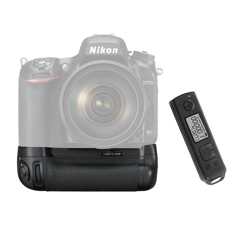 Meike MB-D16 Battery Grip voor Nikon D750 + afstandsbediening