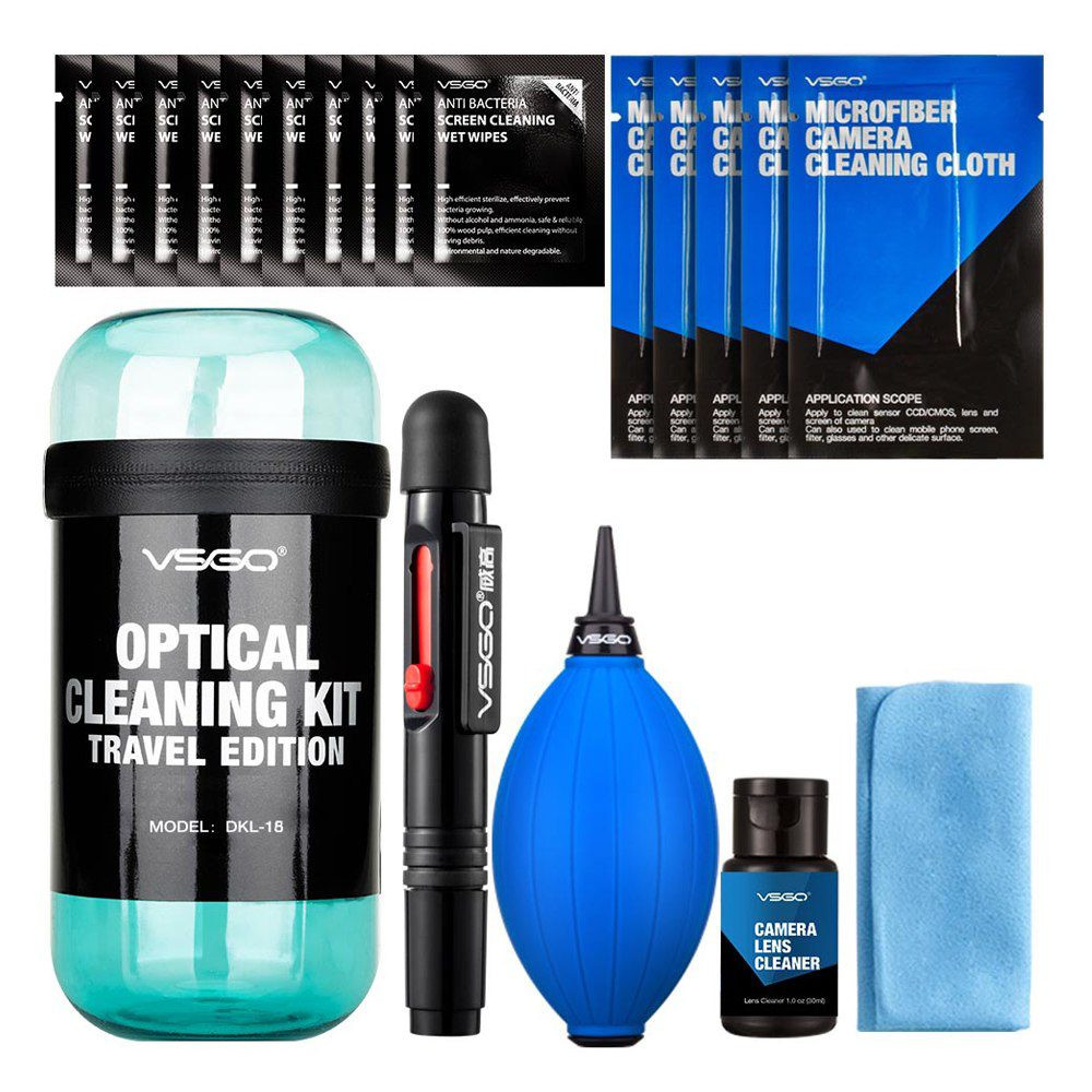 VSGO Optical Cleaning Kit Travel Blauw