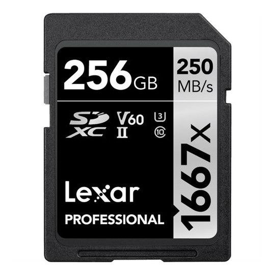 Lexar 256GB SD Pro UHS-II U3 V60 1667x geheugenkaart