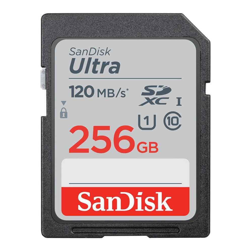 SanDisk 256GB SDXC Ultra Class 10 UHS-I 120MB/s geheugenkaart
