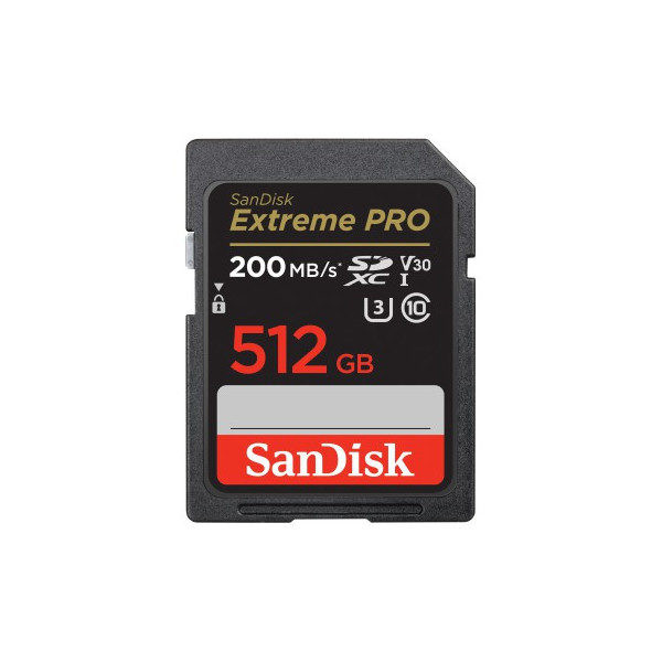 SanDisk 512GB SDXC Extreme Pro UHS-I U3 V30 200MB/s geheugenkaart - Rescue Pro DL 2Y