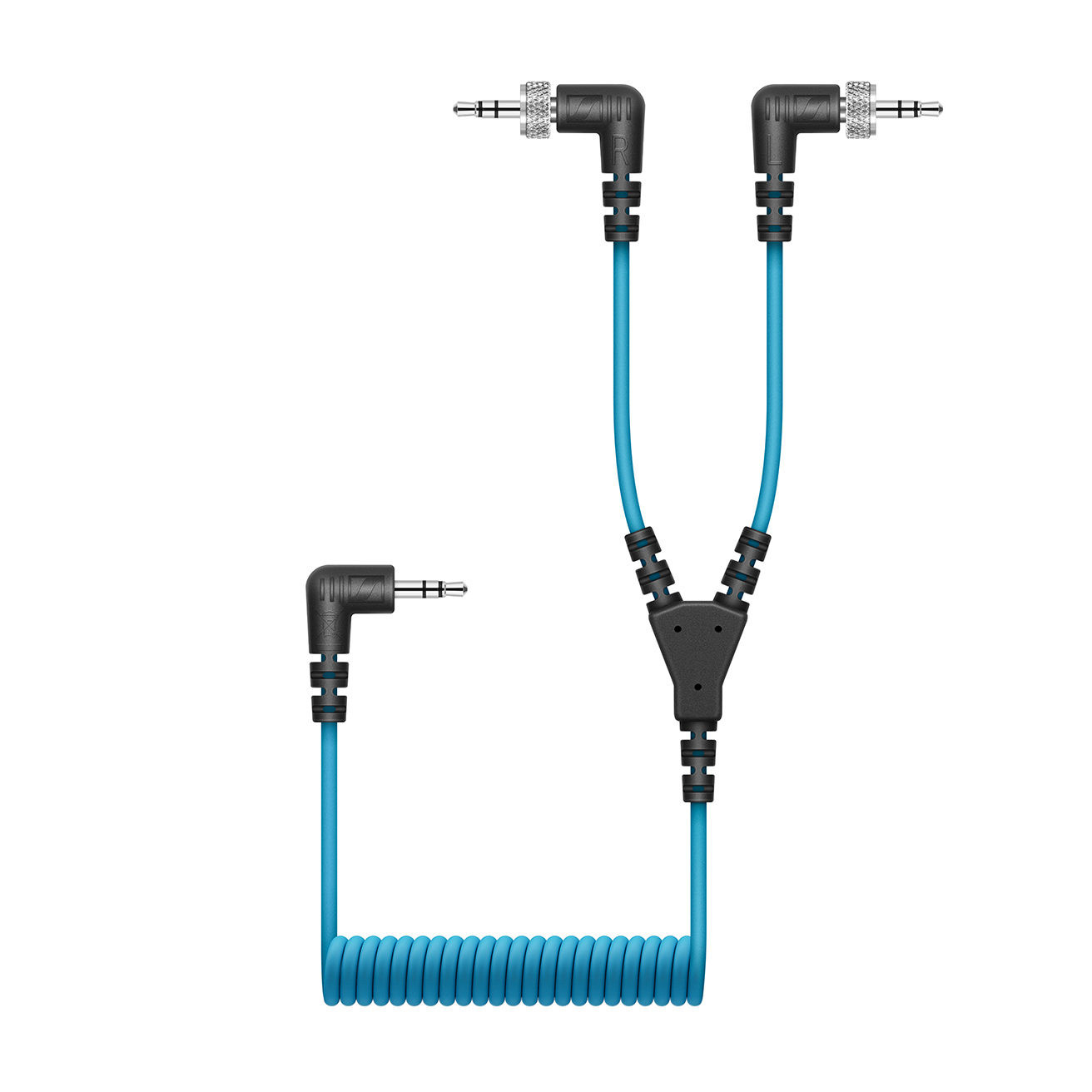 Sennheiser CL 35-Y Dual Locking 3.5mm TRS Male naar 3.5mm TRS Male Coiled Y-Cable