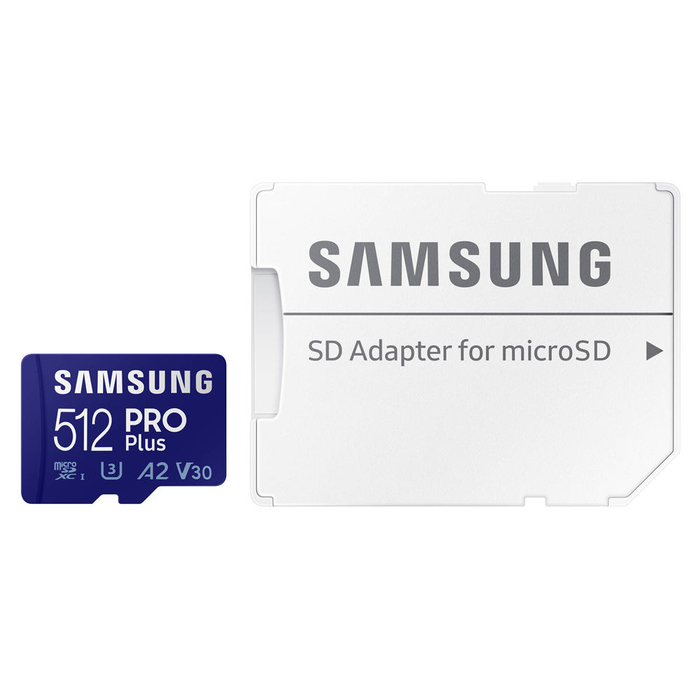 Samsung 512GB Micro SD Evo Plus UHS-I U3 Full HD 4K 180MB/s geheugenkaart + adapter