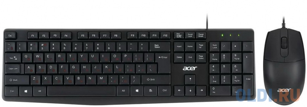 Acer OMW141 [ZL.MCEEE.01M] Комплект (клавиатура + мышь) черный USB