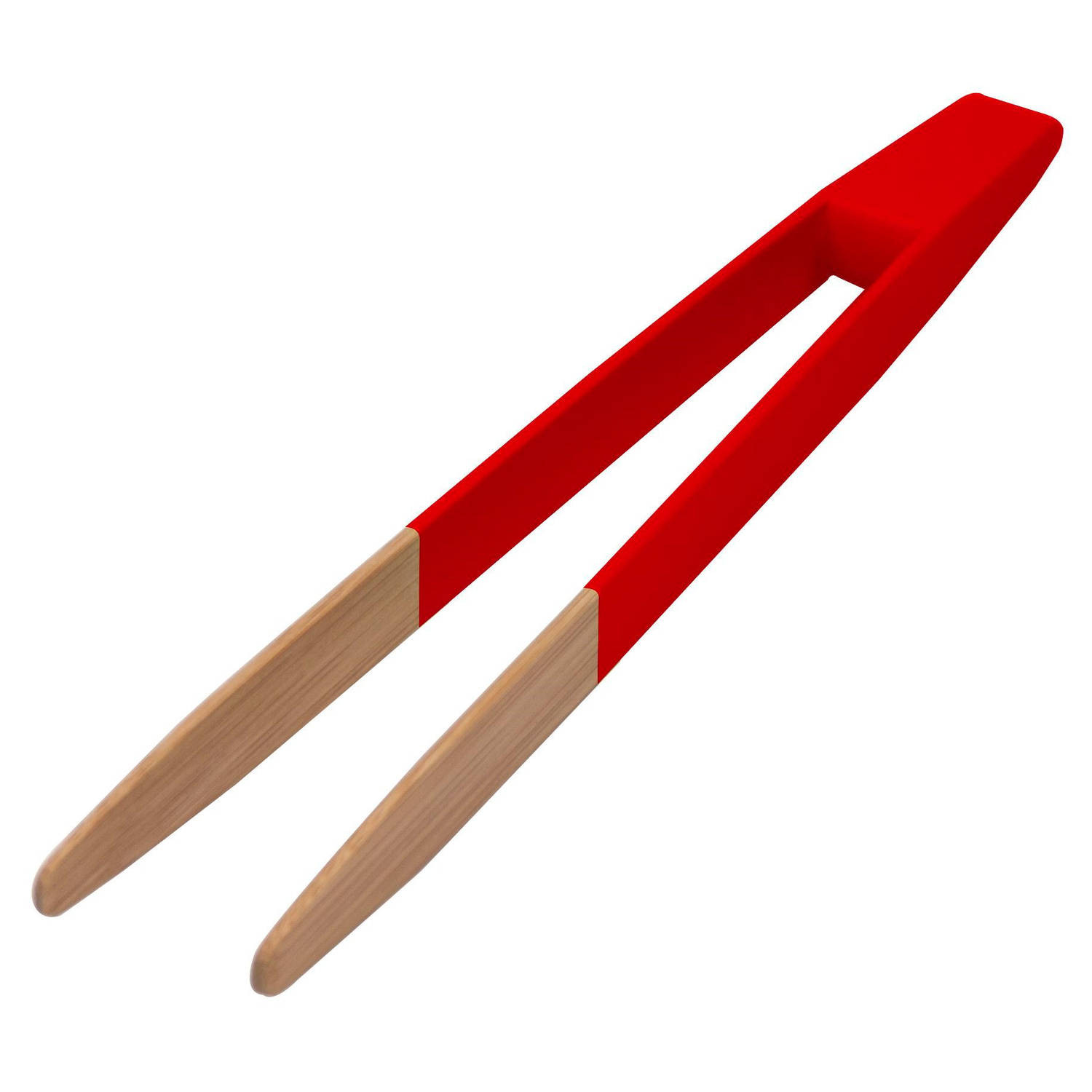 Pebbly - Broodrooster Tang Magnetisch - Bamboe - Rood