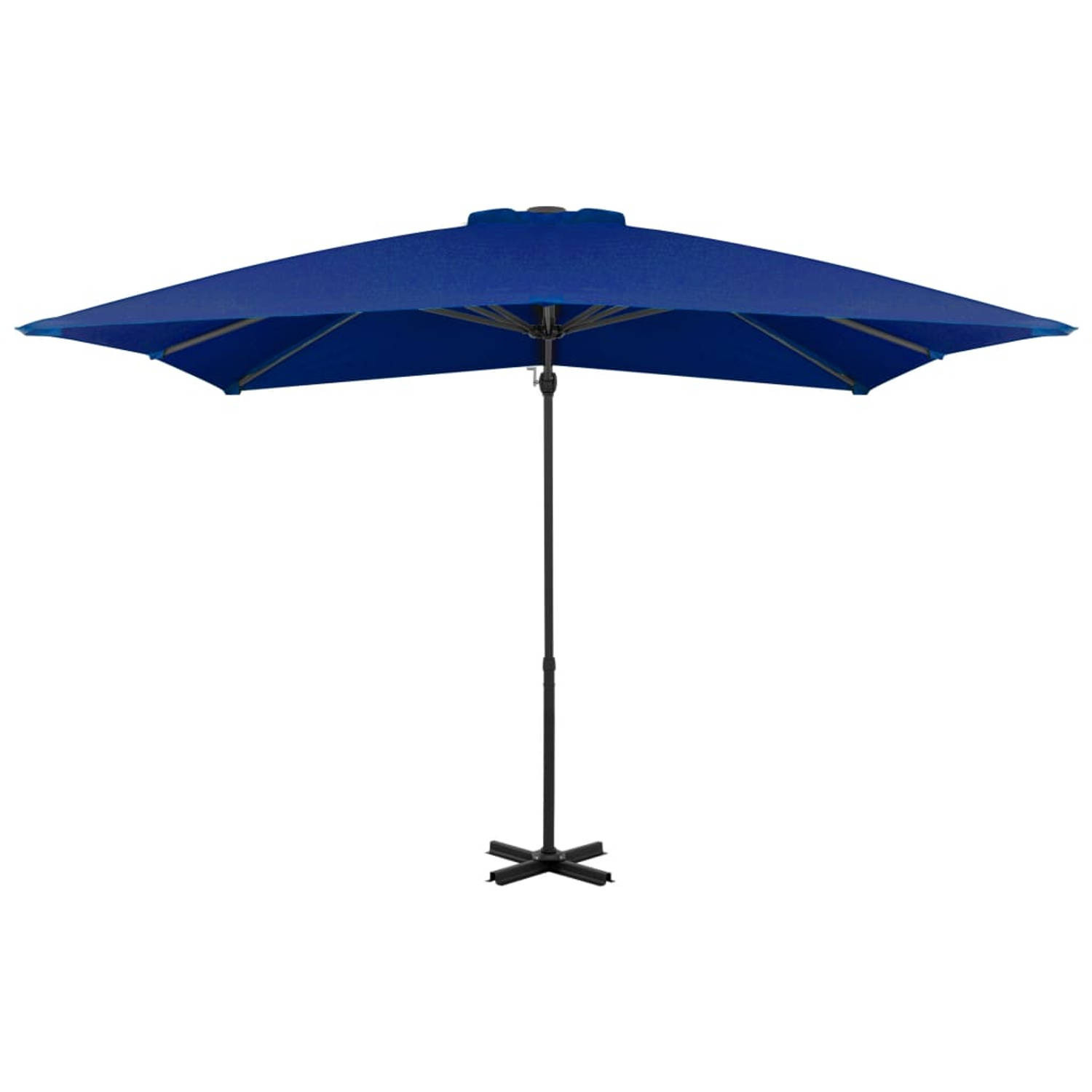 The Living Store Hangparasol - The Living Store - Hangende parasol - 250 x 250 x 230 cm - Azuurblauw