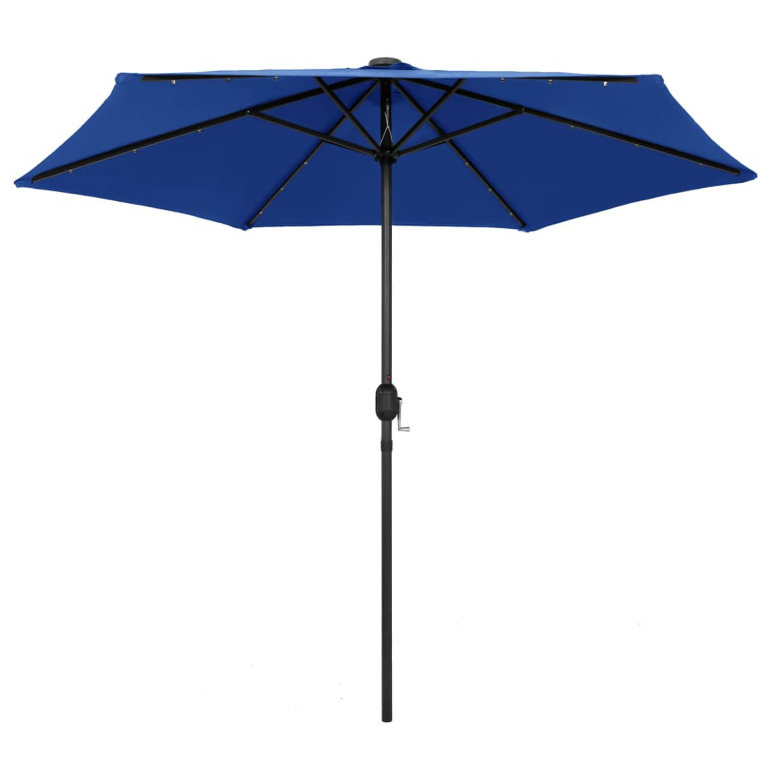 The Living Store Parasol Easy Shade - 270x236 cm - Azuurblauw - UV-beschermend polyester - Aluminium paal - 18