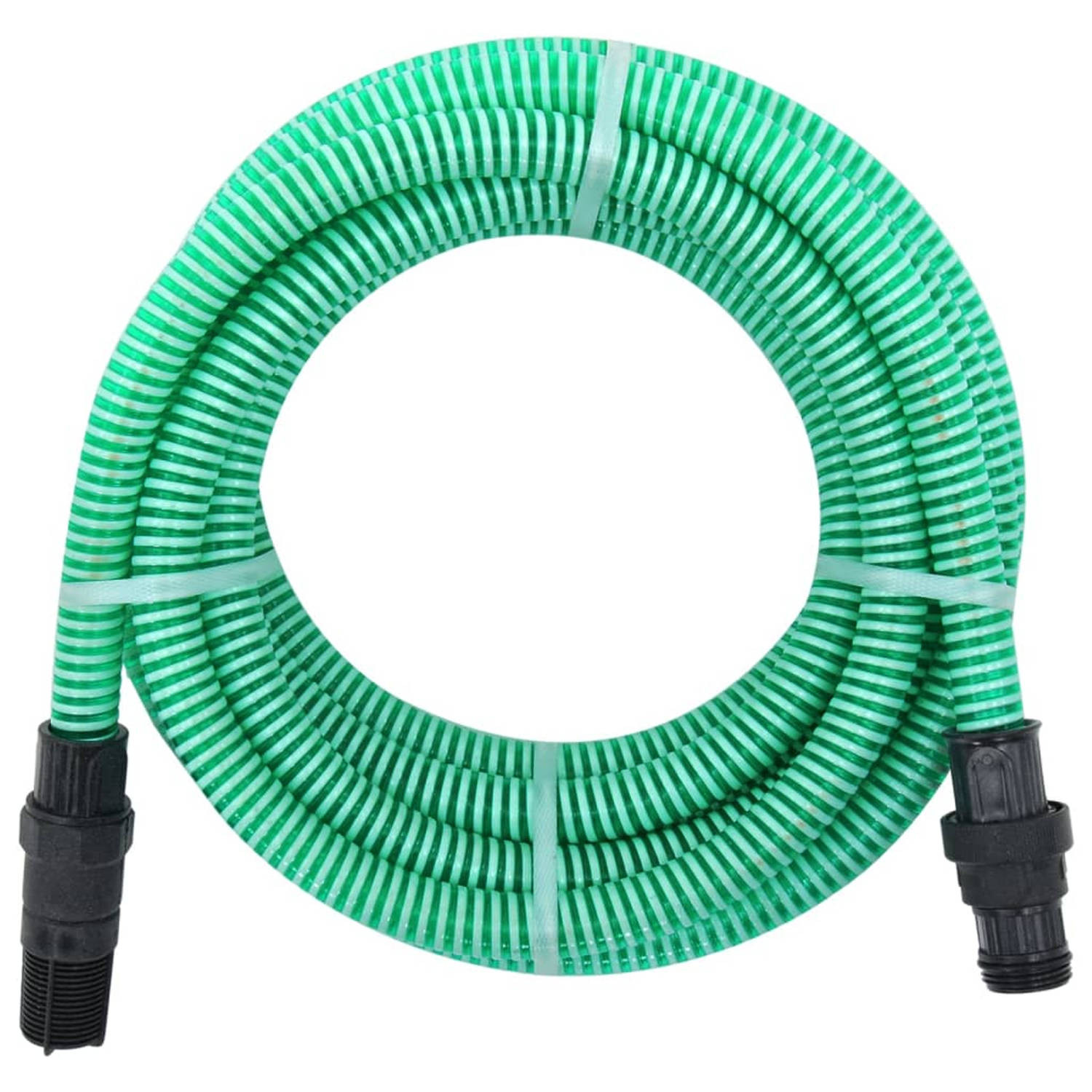 vidaXL Zuigslang met PVC koppelingen 1,1&apos;&apos; 7 m PVC groen