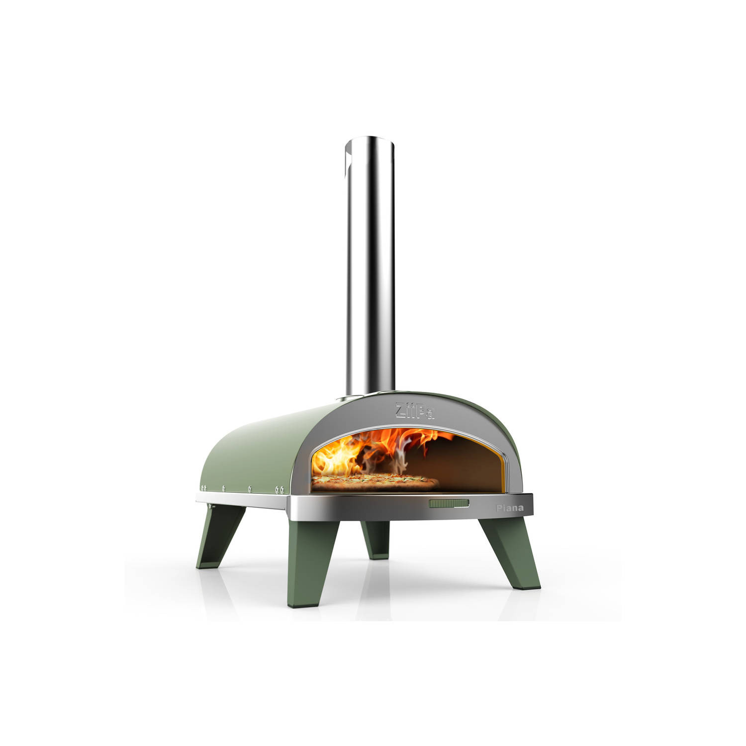 ZiiPa Pizza Oven Piana - Houtgestookt - met Thermometer - Eucalyptus - voor ø 30 cm pizza&apos;s