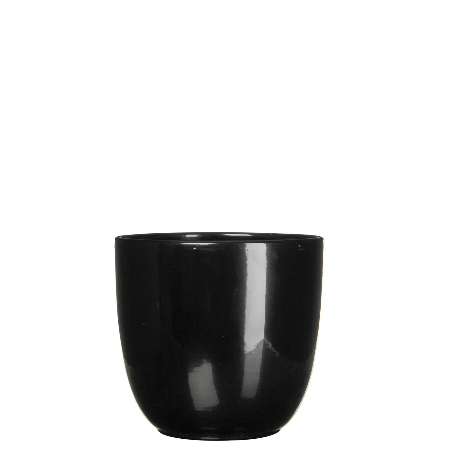 2 stuks - Mica Decorations - Bloempot Pot rond es/15 tusca 16 x 17 cm zwart Mica