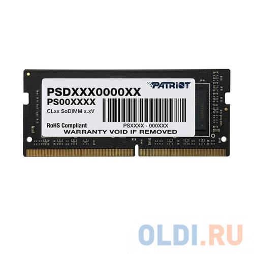 Оперативная память для ноутбука Patriot Signature Line SO-DIMM 4Gb DDR4 2666 MHz PSD44G266681S